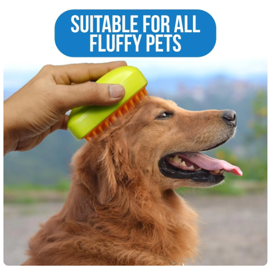 3-in-1 Cat Steamy Brush – Self-Cleaning Pet Grooming & Hair Removal Comb | Fyndbox India