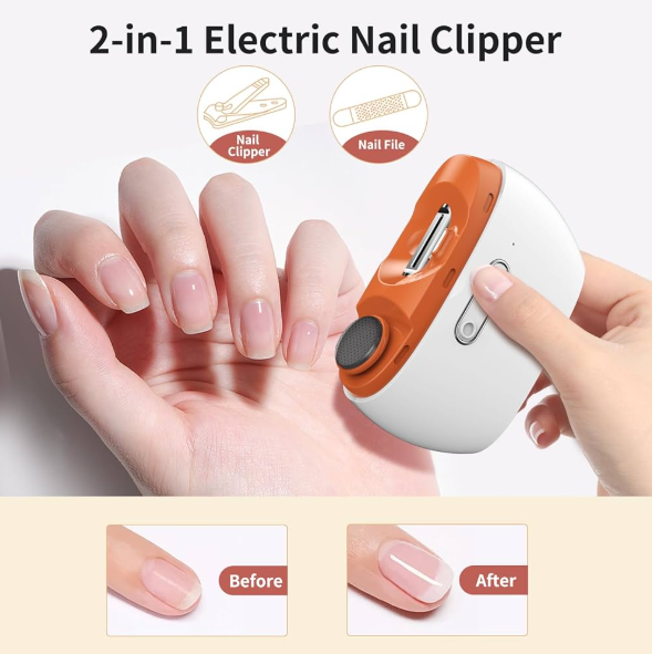 Nailo | 2 In 1 Electric Nail Clipper | Fyndbox India
